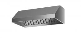 Зонт вытяжной пристенный,ЗВ-П 2000/1200 (2000х1200х400), материал - нерж.сталь