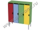 Шкаф для одежды детский 4-секционный, лдсп-цветное, металлокаркас, (вар №1, вар №2, вар №3)
