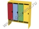Шкаф для одежды детский 4-секционный, лдсп-цветное (вар №1, вар №2, вар №3)