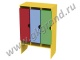 Шкаф для одежды детский 3-секционный, лдсп-цветное (вар №1, вар №2, вар №3)