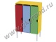 Шкаф для одежды детский 3-секционный, лдсп-цветное, металлокаркас, (вар №1, вар №2, вар №3)
