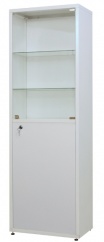 Шкаф медицинский одностворчатый ШМ-1 1650SG (металл/стекло)
