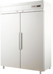 Шкаф холодильный  «POLAIR»(0, +6)С, V=1400л.,2 метал. двери, 8 полок(650х530 мм- GN2/1), нагрузка на полку -40 кг, принуд. охлаждение,площадь выкладки-2,8 м2,подсветка,замок,220В, 0,55 кВт,230 кг,фреон R-134a,темп.окр. среды (до +40)C,верхнее расположение