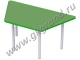 Стол детский трапецевидный №1-3 гр. роста, м/к, лдсп-цветное (вар №1, вар №2, вар №3)