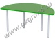 Стол детский полукруглый №1-3 гр. роста, м/к, лдсп-цветное (вар №1, вар №2, вар №3)
