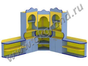 Стенка детская угловая, лдсп-цветное, (вар №1, вар №2, вар №3)