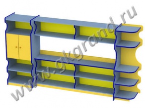 Стенка для игрушек, лдсп-цветное, (вар №1, вар №2, вар №3)